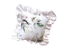 UncleS Funda De Cojín De Terciopelo Holandés con Ribete De Volantes Y Funda De Cojín con Estampado De Flores Nórdicas para Decoración De Sofá De Dormitorio Sala De Estar Funda De Almohada Multiusos