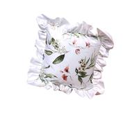 UncleS Funda De Cojín De Terciopelo Holandés con Ribete De Volantes Y Funda De Cojín con Estampado De Flores Nórdicas para Decoración De Sofá De Dormitorio Sala De Estar Funda De Almohada Multiusos