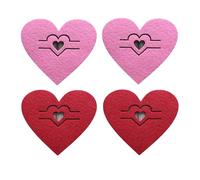 UncleS Juego De 4 Llamativas Fundas para Cubiertos De Valentín con Forma De Corazón Accesorio para Veladas Románticas Y Comidas Familiares Bolsa para Cubiertos De Colores Mezclados