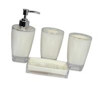 UncleS Juego De Organizadores De Baño 4 Piezas Soporte para Cepillos De Dientes Bandeja De Jabón Control De Humedad Fácil Mantenimiento Solución De Almacenamiento para Encimera Solución De Higiénico