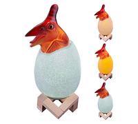 UncleS Lámpara de noche LED de huevo de dinosaurio, recargable por USB, sensor táctil, luces nocturnas para niños, bebés, Navidad, cumpleaños, regalos de mesa, lámparas de mesa