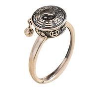 UncleS Patrón de chismes Vintage Spinner Anillos Joyas para Mujeres Hombres Anillos Giratorio Anti Estrés Budismo Tibetano Budista, como se describe