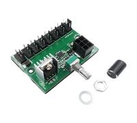 UncleS Placa Controladora De Motor Velocidad Ventilador 6 Pines A 3 Y 4 con Perilla Módulo Regulador Equipo Eléctrico 4/8 Canales para Adaptador Ventilador Placa Base PC