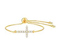 UncleS Pulsera De Cadena De Circonio Cúbico Cierre Ajustable Joyería Cristiana Elegante Adecuado para Uso Diario O Pulsera con Dijes para Ocasiones Especiales