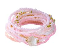 UncleS Pulsera De con Cuentas Trenzadas Elegantes Convenientes para Mujeres Joyas Playa Portátiles Estilos Bohemio Accesorios Capa Hecha A Mano Brazalete