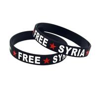 UncleS Pulseras De Silicona con Sirias Accesorio Pulseras para Hombres Y Mujeres Que Apoyan Pulsera con Siria 2 Uds.