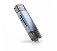 UncleS Reader De Tarjetas Doble Puerto Transferencia Datos 5GBPS para La Administración Archivos Sin Problemas En Computadoras Portátiles Y Teléfonos Inteligentes Lector Tarjetas Tipo C