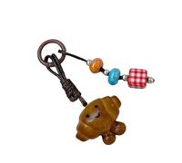 UncleS Realistic Chocolate Pretzel Bread Coin Purse Bag Accessory Fashionable Bags Pendant Phone Charm For Adults And Students Unique Bagel Collectible