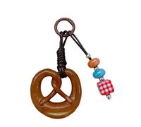 UncleS Realistic Chocolate Pretzel Bread Coin Purse Bag Accessory Fashionable Bags Pendant Phone Charm For Adults And Students Unique Bagel Collectible
