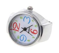 UncleS Reloj de movimiento redondo de acero inoxidable árabe