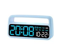 UncleS Reloj despertador digital, relojes de escritorio para sala de estar y dormitorio con gran número, atenuador, alarma fuerte, reloj de día de la semana para dormitorio