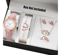 UncleS Reloj Para Mujer Y Colección De Joyas A Juego Collar Con Colgante Pulsera Anillos Pendientes Conjunto Joyería Para Mujer Conjunto Pulsera Y Collar Aleación