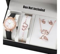 UncleS Reloj Para Mujer Y Colección De Joyas A Juego Collar Con Colgante Pulsera Anillos Pendientes Conjunto Joyería Para Mujer Conjunto Pulsera Y Collar Aleación