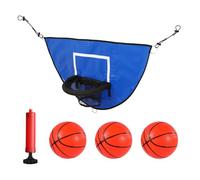 UncleS Trampolines Basketballs Hoop Set Prácticos Breakaways Bordes Bolas Bombas Textura De PVC para Cualquier Edad Instalación Rápida Trampolines Basketballs Hoop Set