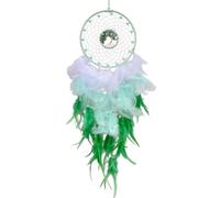 UncleS Vintage hecho a mano perlas plumas atrapasueños elegante cristal pared de árbol de piedra colgante originación para dormitorio decoración del hogar atrapasueños plumas