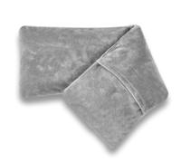 uncn Cojín de huesos de cereza para microondas, 43 x 13 cm, 780 g, cojín térmico para microondas con funda exterior extraíble y lavable, color gris