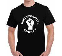 Uncooperative Crusty Boris Johnson Climate Change Protest T-Shirt Black Graphic Unisex Tee Shirt, Negro , XL