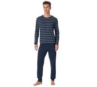 Uncover By Schiesser Hombre Pijama, Largo - Puños, de Rayas, Soltero J