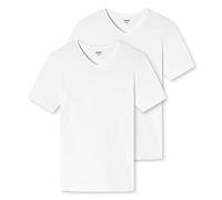 Uncover by Schiesser Pack de 2 Camisetas con Cuello en V Ropa Interior, Blanco, L para Hombre