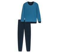 uncover by SCHIESSER Pijama largo 'Basic' azul / navy XLxregular EUR