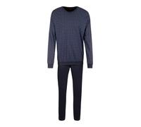 uncover by SCHIESSER Pijama largo ' Nightwear Serie ' navy / azul cian XXXL EUR