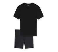 Uncover by Schiesser Schlafanzug Kurz, Pijama Corto Hombre, Schwarz, 52