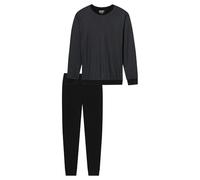 Uncover by Schiesser Schlafanzug Lang, Pijama Largo Hombre, Schwarz, 52