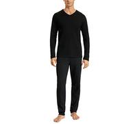 Uncover by Schiesser Schlafanzug Lang Pijama Largo, Schwarz, 48 para Hombre