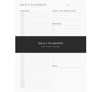 Undated Hourly Planner: Minimalist Daily Productivity Organizer with Hourly Schedule, Priorities, Gratitude Section, To Do List and Notes
