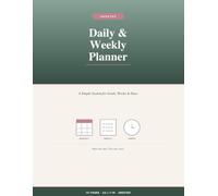 Undated Weekly & Daily Planner: A Simple 12-Month Organizer for Goals, Habits, and Productivity: Clean Minimalist Layout with Habit Trackers, Goal Setting, and Notes Pages