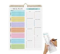 Undated Weekly Meal Planner Magnetic, 52 Sheets Grocery List Organizer, Food Planning Pad, Organizador de comidas para el hogar con secciones convenientes, Gestión de listas de comestibles para el