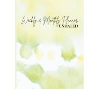 Undated Weekly & Monthly Planner with To-Do List, Goal Setter, and Habit Tracker - Abstract Water Color, Vintage Cover Design: All-in-One Life Organizer Notebook for Work, School & Home (8.5 x 11'')