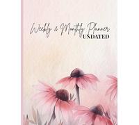 Undated Weekly & Monthly Planner with To-Do List, Goal Setter, and Habit Tracker - Vintage Cover Design Pink Daisy: All-in-One Life Organizer Notebook for Work, School & Home (8.5 x 11'')