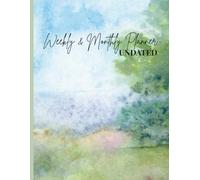 Undated Weekly & Monthly Planner with To-Do List, Goal Setter, and Habit Tracker - Vintage Cover Design Water Color Painting: All-in-One Life Organizer Notebook for Work, School & Home (8.5 x 11'')