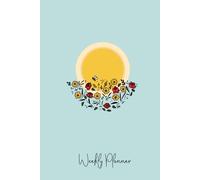 Undated Weekly Planner, Week on 2 Pages with 7-Day Planning + Weekly To Do List + Goal & Habit Tracker, 6" x 9" - Bouquet