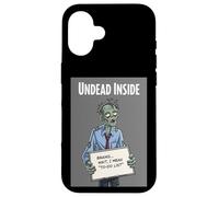 Undead Inside, Divertido Trabajo de Zombis, Humor, Daily Grind, Arte Genial Carcasa para iPhone 16