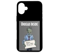 Undead Inside, Divertido Trabajo de Zombis, Humor, Daily Grind, Arte Genial Carcasa para iPhone 16 Plus