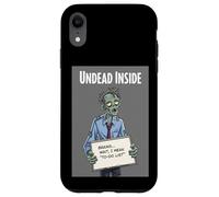 Undead Inside, Divertido Trabajo de Zombis, Humor, Daily Grind, Arte Genial Carcasa para iPhone XR