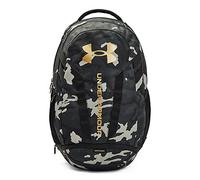 Under Armour Adult Hustle 5.0 Backpack , Black (007)/Metallic Gold , One Size Fits All