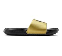 Under Armour Ansa Fix Chanclas para Mujer, Negro (Black/Metallic Gold 006), 38 EU
