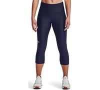 Under Armour Armour Hi Capri Deporte Transpirables con tecnología antiolor, Mallas Ajustadas para Mujer con Tejido Heatgear, Azul (Midnight Navy), L