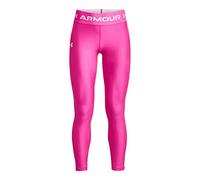 Under Armour Armour Legging Mallas térmicas de deporte para niña, cómodos leggings deportivos con forma de compresión, color rosa fantasía/blanco