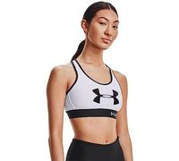 Under Armour Armour Mid Keyhole Graphic ropa deportiva de mujer para correr, sujetador deportivo para mujer con espalda cruzada y logotipo, mujer