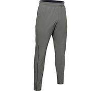 Under Armour Athlete Recovery Woven Warm Up Pantalón, Hombre, Gris, LG