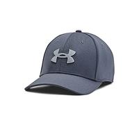 Under Armour Blitzing Cap Stretch Fit Caps, (044) Downpour Gray / / Harbor Blue, Extra-Large/XX-Large para Hombre