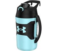 Under Armour Botella de agua de medio galón aislada, botella de agua aislada de 64 onzas con asa, jarra de agua deportiva, gancho de cerca, resistente a fugas, para béisbol, fútbol y más
