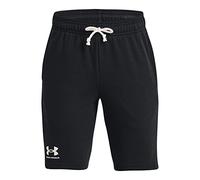 Under Armour Boys' Standard Rival Terry Shorts, (001) Black / / White, Youth X-Small