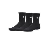 Under Armour Calcetines Crew Unisex de Algodón de Alto Rendimiento, Paquete de 3