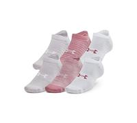 Under Armour Calcetines Invisibles para niños, Paquete de 6 Unidades, Rosa/Gris/Blanco, Talla 12-14