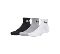 Under Armour Calcetines unisex de algodón de alto rendimiento, calcetines de cuarzo, paquete de 3
